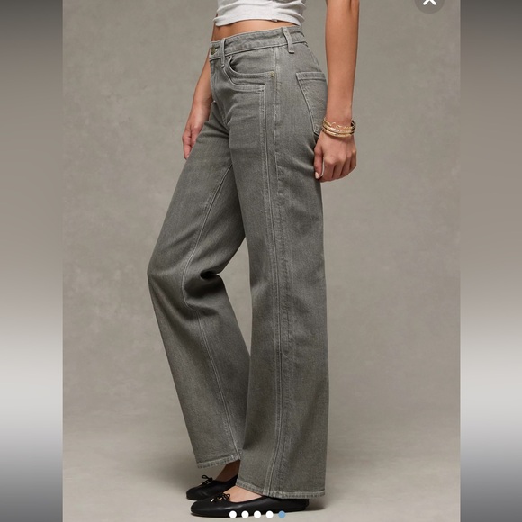 AEO Grey Stovepipe Jeans - Picture 5 of 10